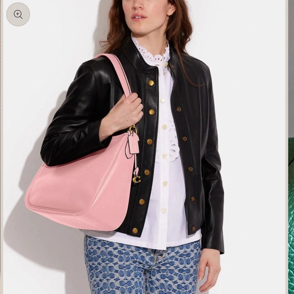 COACH NWOT Pebble Leather Cary Shoulder Bag in Bubblegum - Picture 6 of 12